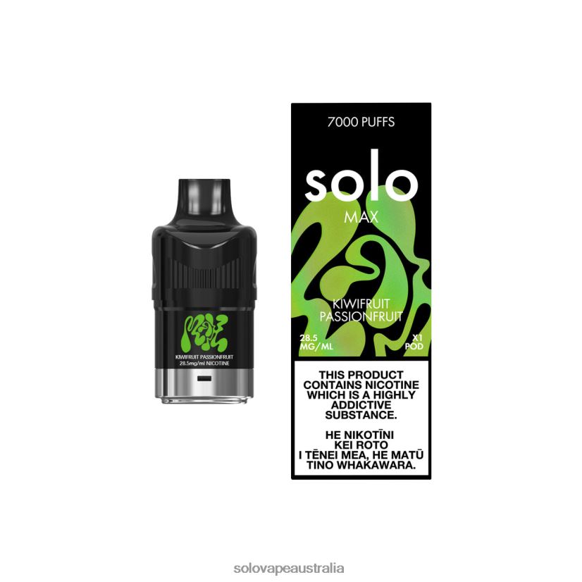 Kiwifruit Passionfruit Solo MAX Pod ZN6LB090 | Solo Disposable Vape Review